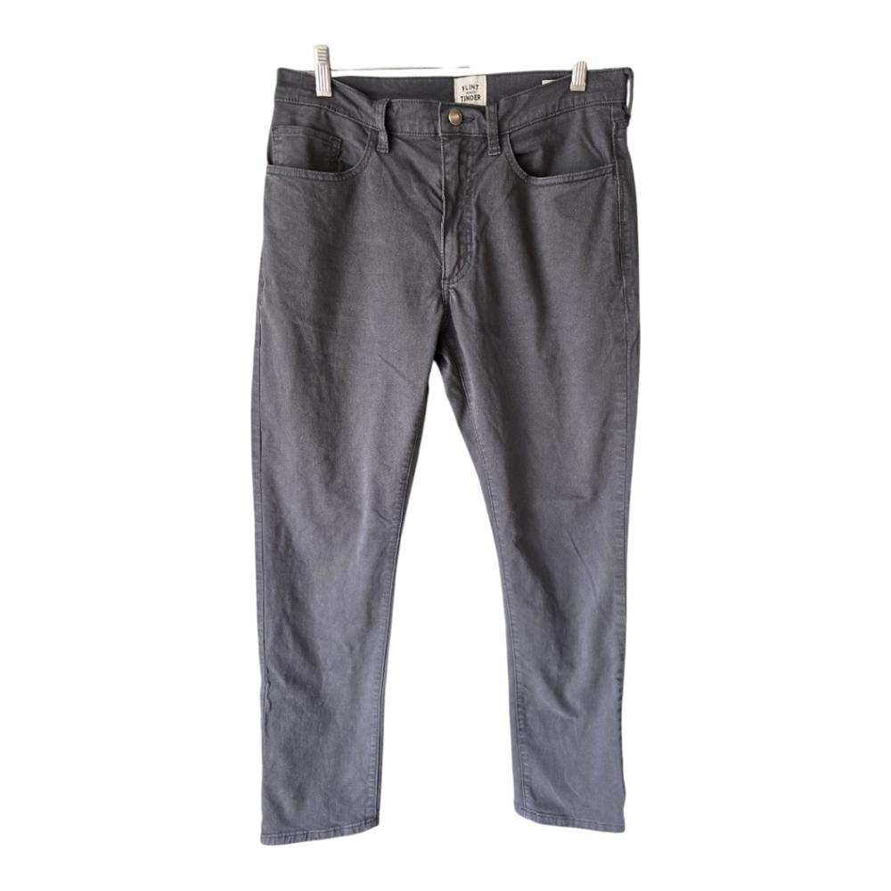 Flint And Tinder KhakinPants Mens 31x30 Gray Casual Slim Fit